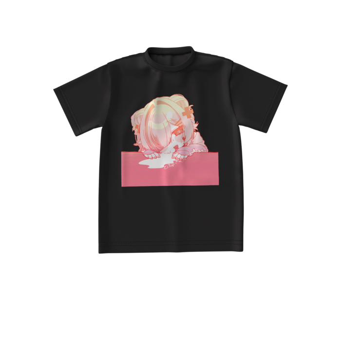 ビッグシルエットTシャツ（ブラック） - S - 正面