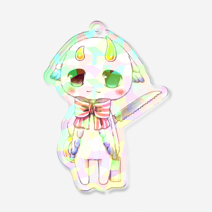 ホログラムアクリルキーホルダー - 70 × 70mm