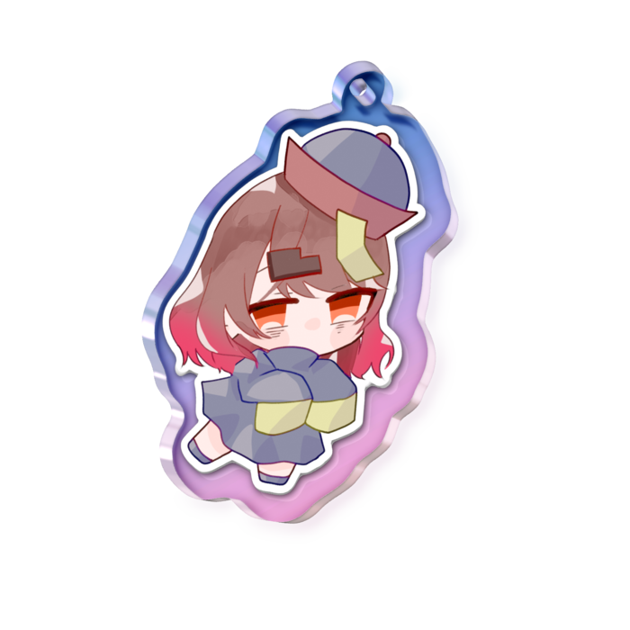 オーロラアクリルキーホルダー - 50 × 50mm