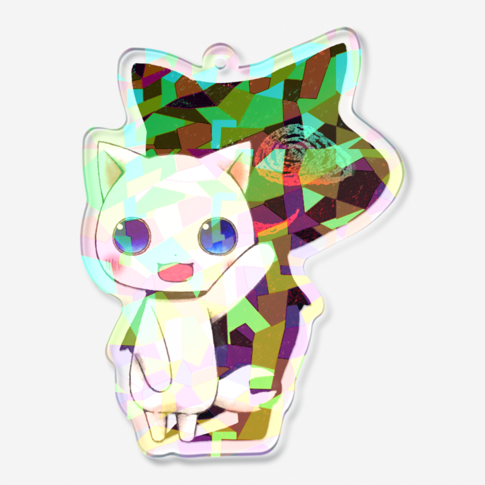 ホログラムアクリルキーホルダー - 70 × 70mm