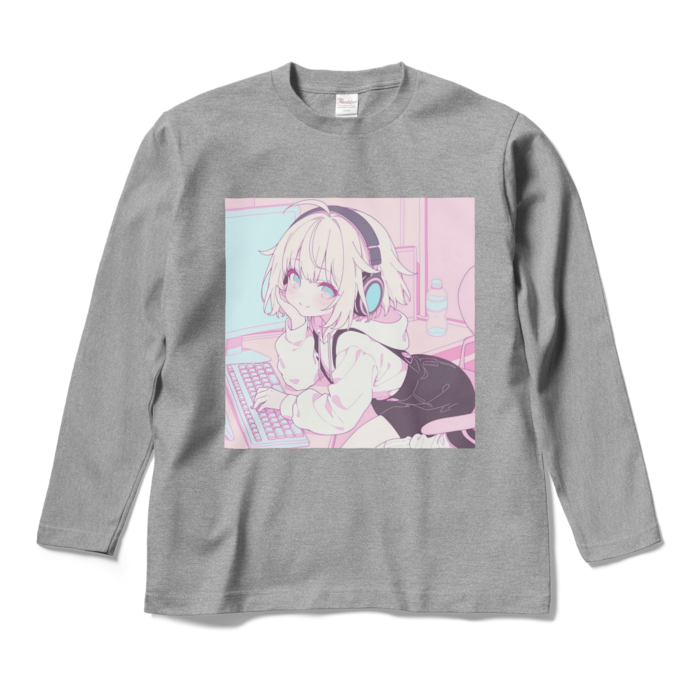 ロングスリーブTシャツ - M - 杢グレー