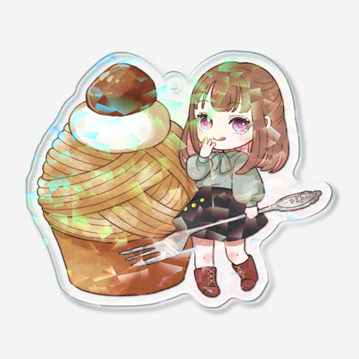 ホログラムアクリルキーホルダー - 70 × 70mm