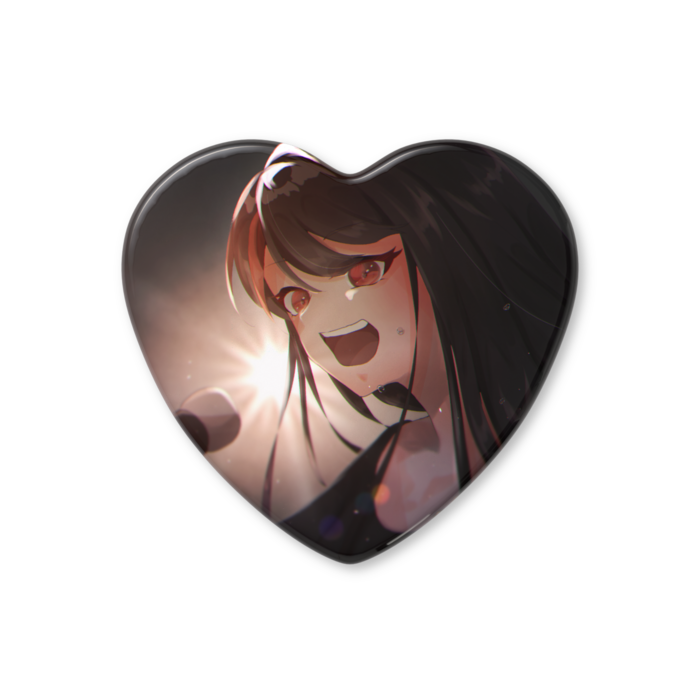 ハート缶バッジ - 57 × 52.5mm(1)