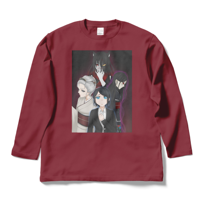 ロングスリーブTシャツ - L - バーガンディ