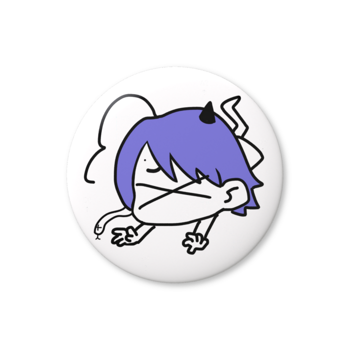 ダメな日 - スタンプ缶バッジ（バリュー） - 32mm