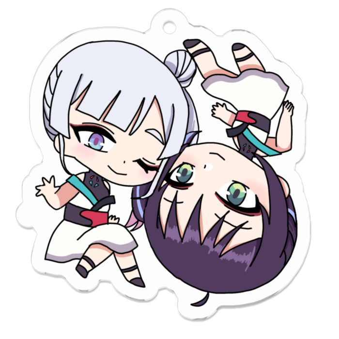 アクリルキーホルダー（コーティング） - 50 x 50 (mm)