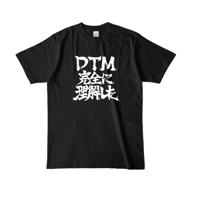 カラーTシャツ(濃色) - L - 正面 - ブラック