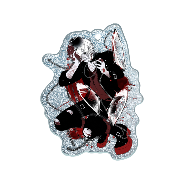 ラメアクリルキーホルダー - 50 × 50mm