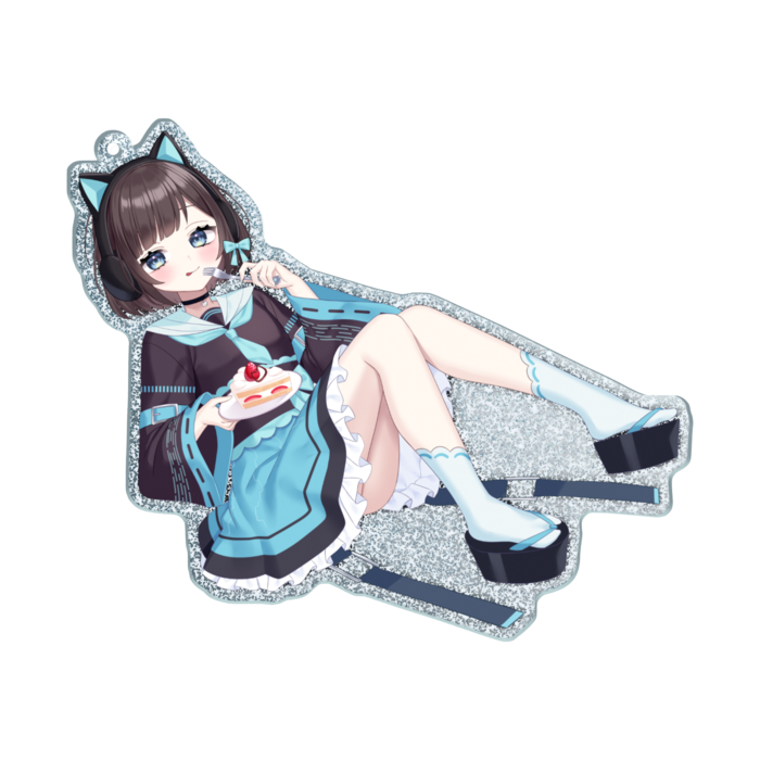 ラメアクリルキーホルダー - 100 × 100mm