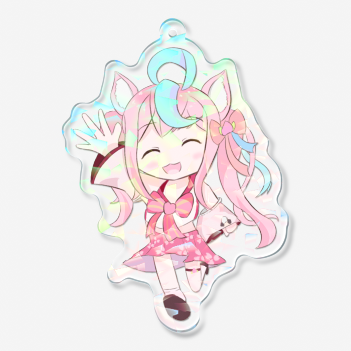 ホログラムアクリルキーホルダー - 70 × 70mm
