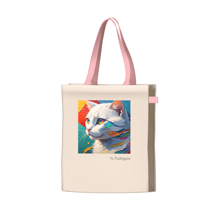 ツートンカラーバッグ - ピンク - W34 × H41 × D14cm