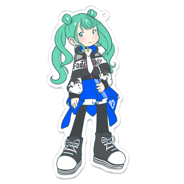 アクリルキーホルダー（コーティング） - 100 x 100 (mm)