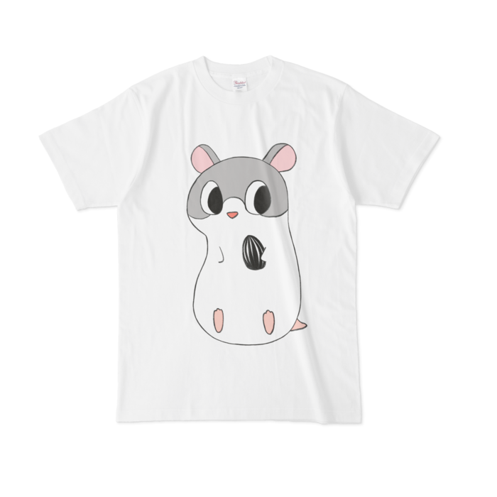 ハムスッター(グレー)のTシャツ - L - 白