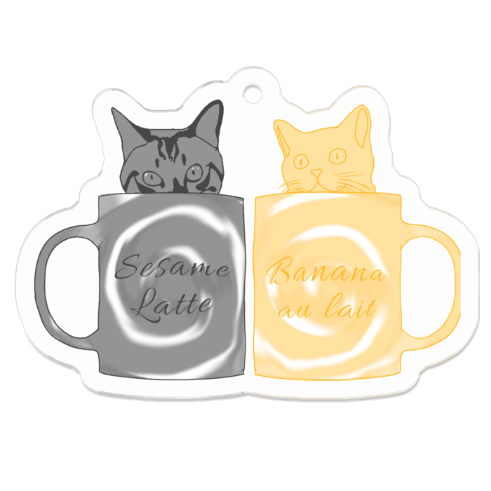 アクリルキーホルダー - 50 x 50 (mm)