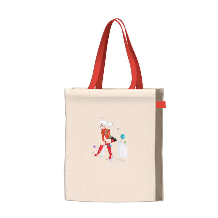 ツートンカラーバッグ - レッド - W34 × H41 × D14cm