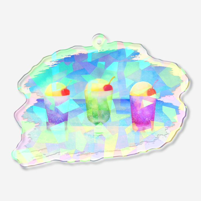 アクリルキーホルダー(クリスタル) - 70 × 70mm