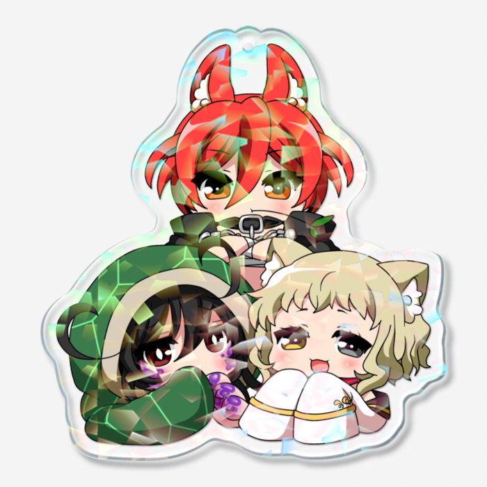 ホログラムアクリルキーホルダー - 70 × 70mm