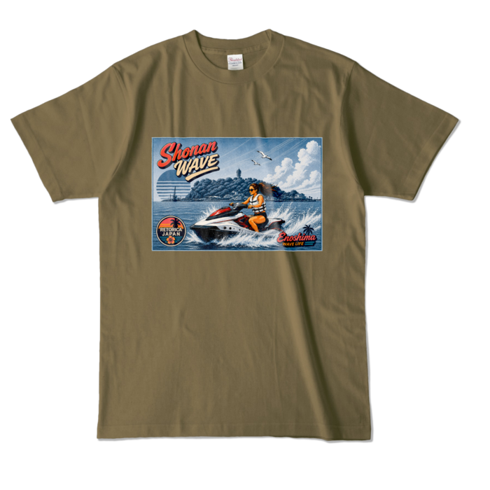 カラーTシャツ - L - オリーブ (濃色)