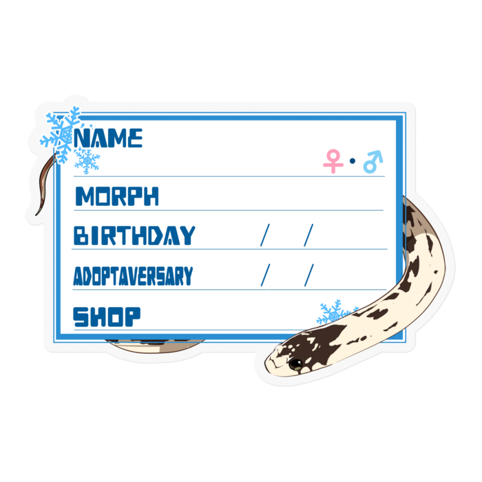 【🐍お名前ステッカー】カリキン(バナナ) ‐雪(英語)