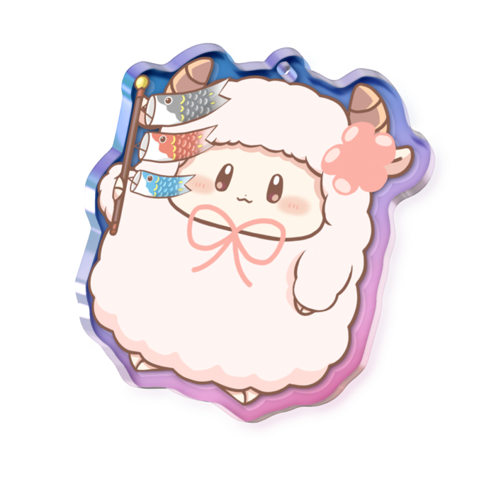 5月けだま - 50 × 50mm