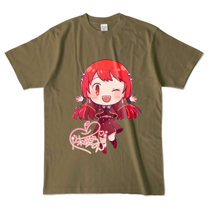 カラーTシャツ - L - オリーブ (濃色)