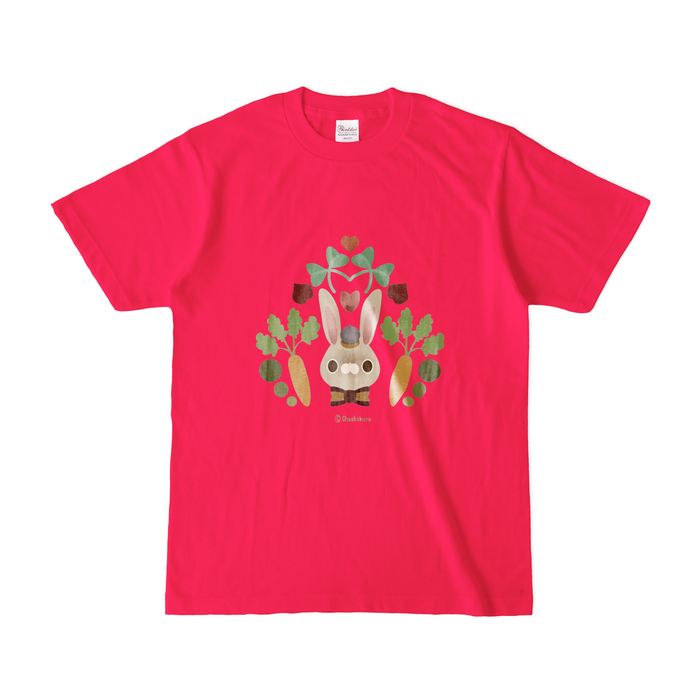 カラーTシャツ(濃色) - S - 正面 - ホットピンク