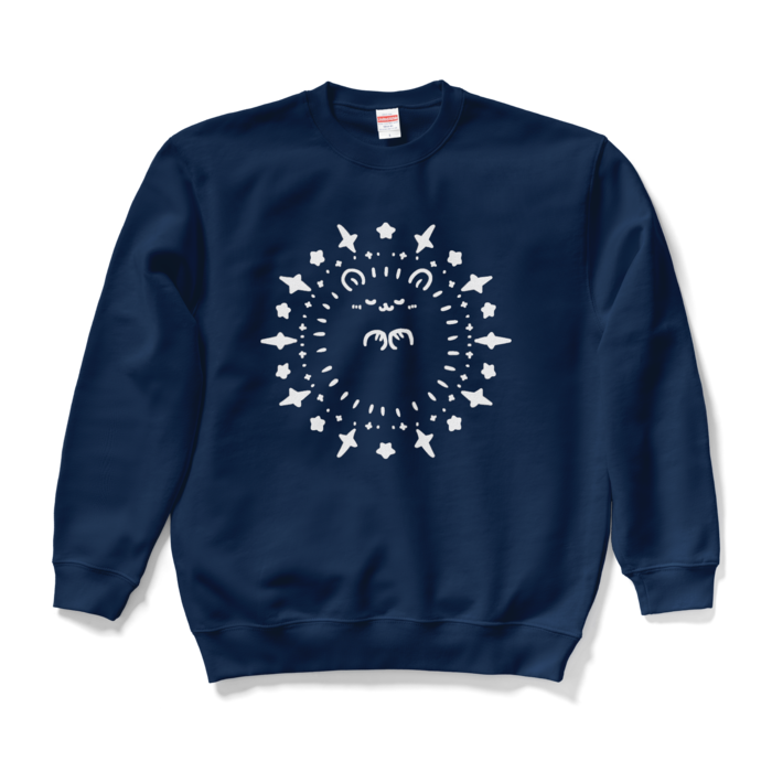 【ホワイト】スウェット - L - ネイビー