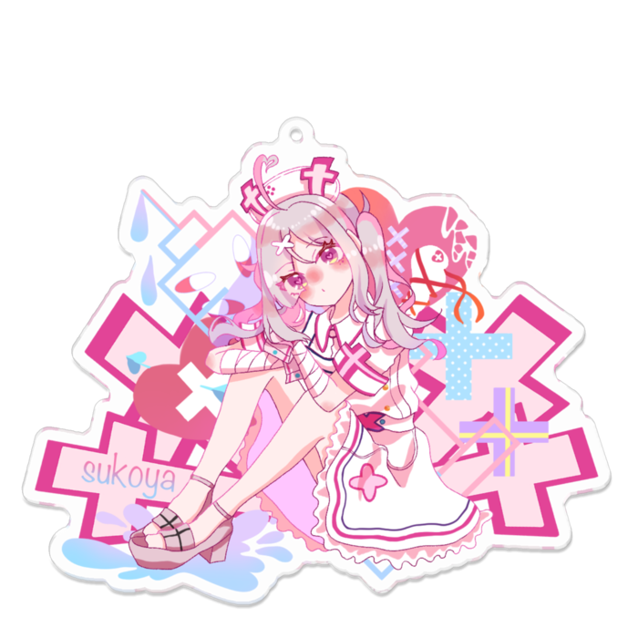 アクリルキーホルダー - 100 x 100 (mm)