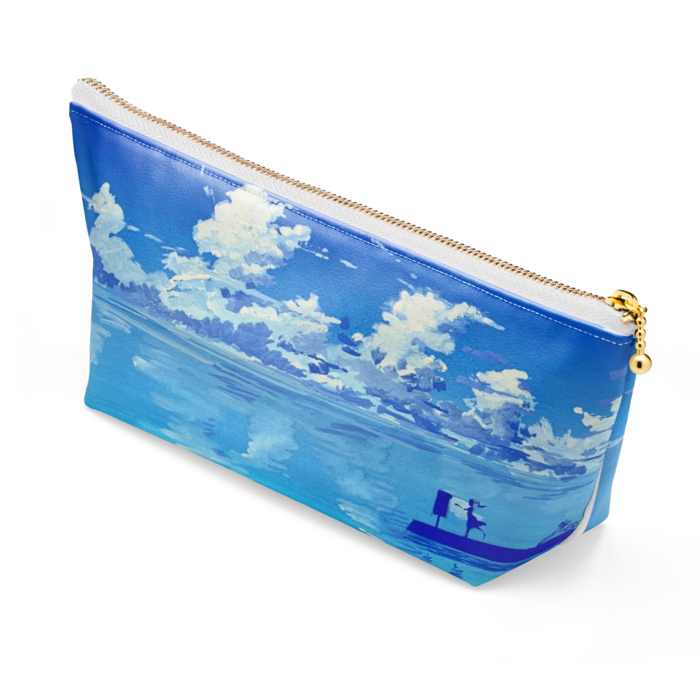 ポーチ - 長さ21.5cm / 高さ10cm - ホワイト