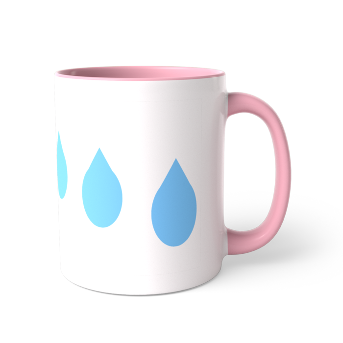 ドロップマグカップ　ピンク