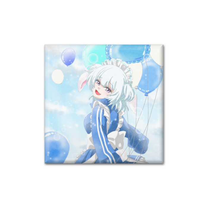 一周年イラスト　缶バッジ(四角形) Ver. - 40 (mm)