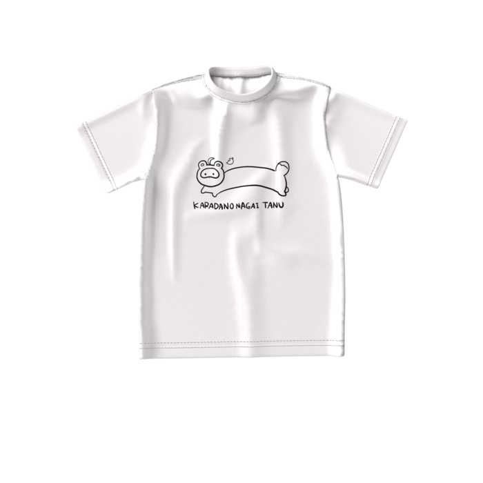 ビッグシルエットTシャツ - S - 白体長たぬ