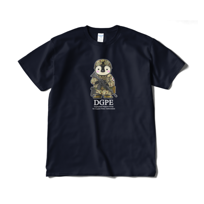 海賊対処ペンギンTシャツ - XL - ネイビー