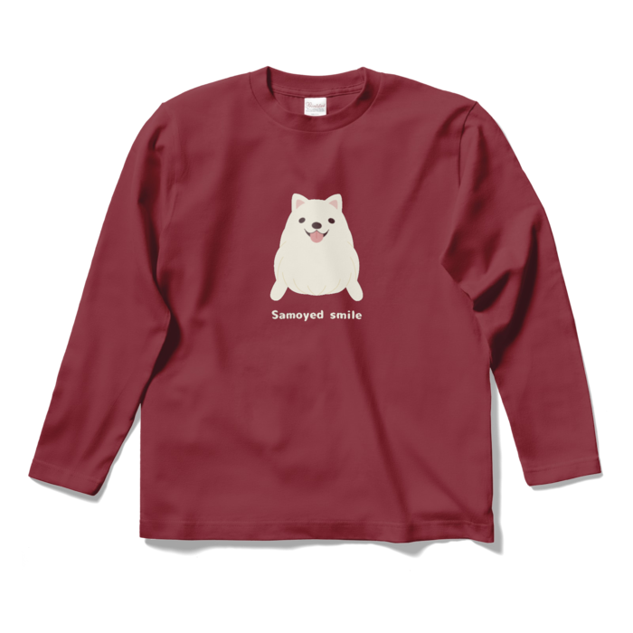 ロングスリーブTシャツ　バーガンディ　S