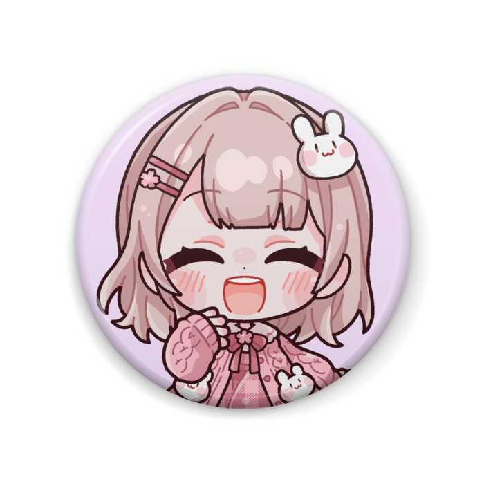 ななぽこ缶バッジ(SDキャラ:笑顔)57mm