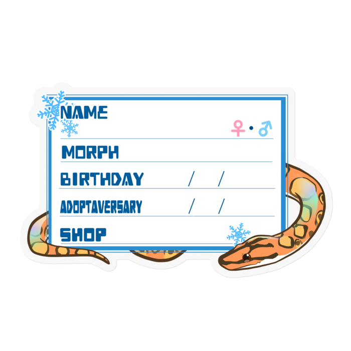 【🐍お名前ステッカー】ブラニジ(ノーマル) ‐雪(英語)