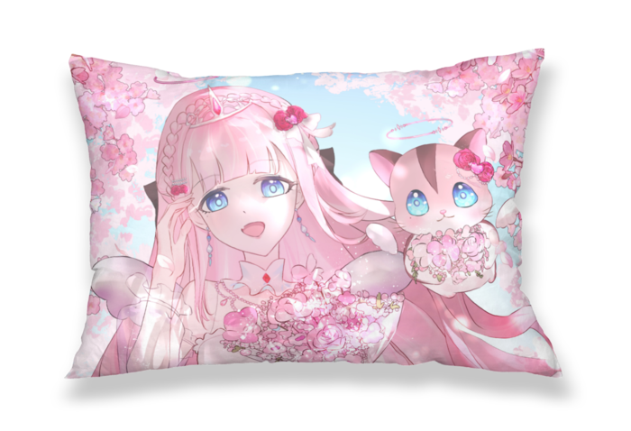 枕カバー - 43x63cm - 片面印刷(誕生日イラスト)