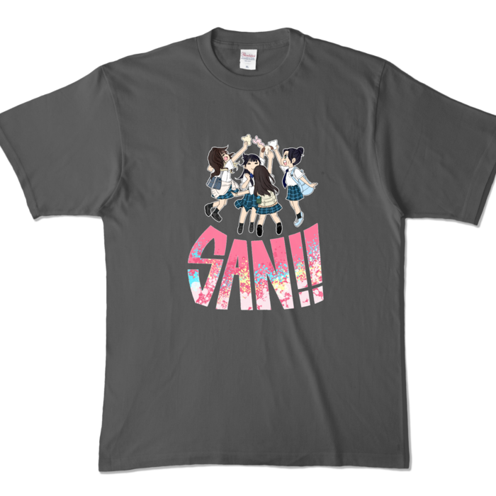 カラーＳＡＮ！Tシャツ - XL - チャコール (濃色)