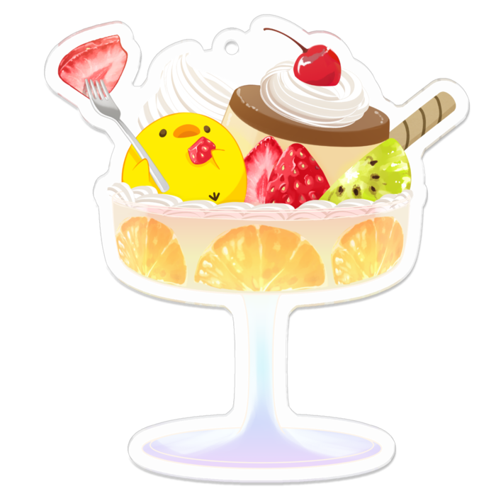 プリンアラモードアクキー - 70 x 70 (mm)