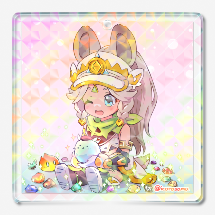 ホログラムアクリルキーホルダー - 50 × 50mm