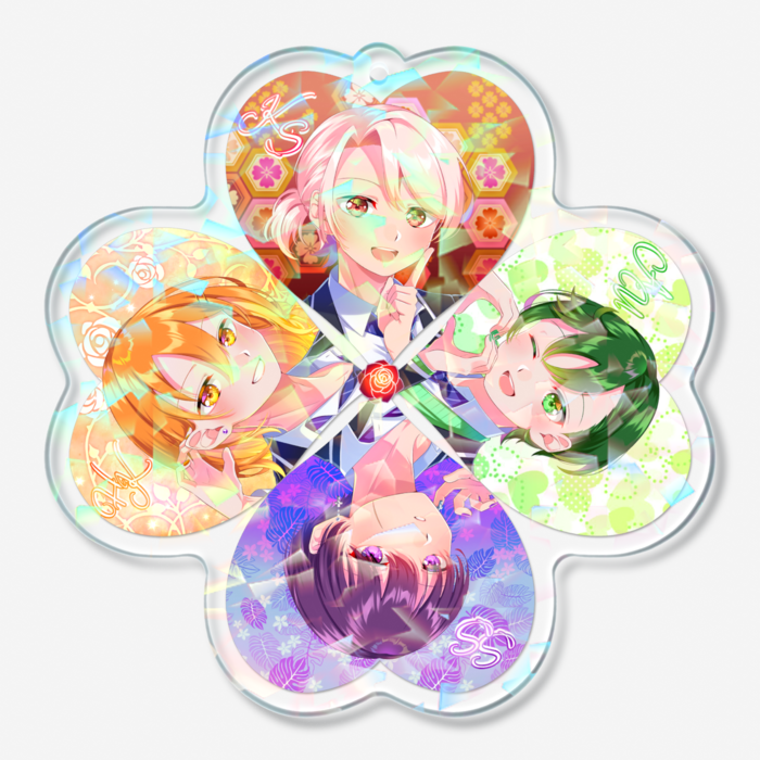 ホログラムアクリルキーホルダー - 70 × 70mm