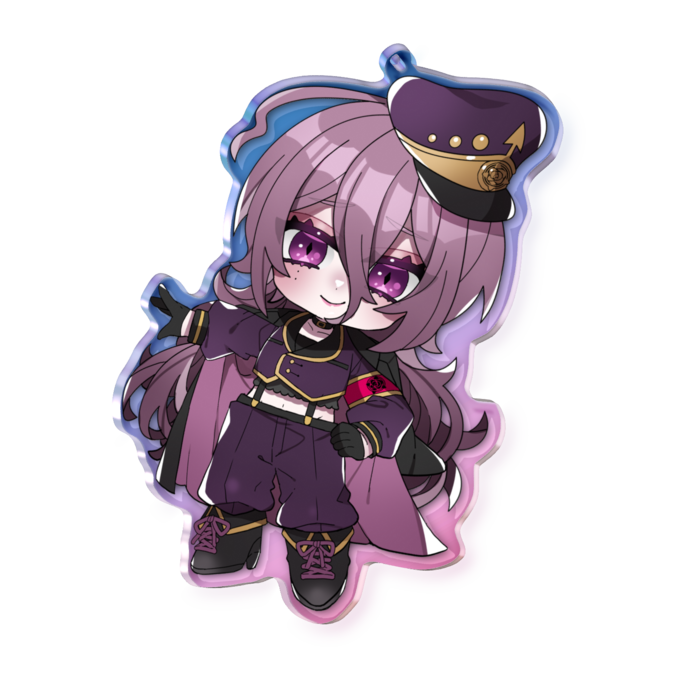 オーロラアクリルキーホルダー - 100 × 100mm