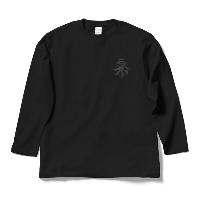 ロングスリーブTシャツ(文字色イエロー)  - L - ブラック
