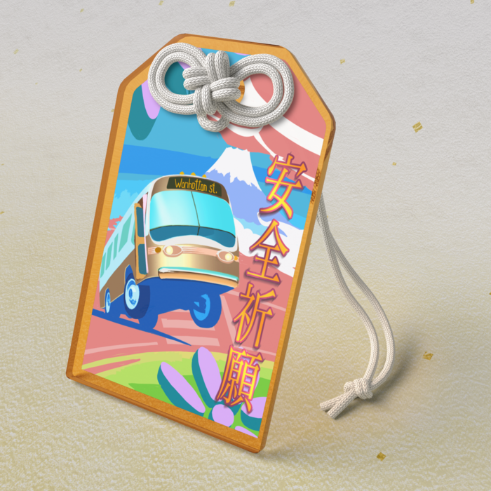 アクリルお守り - 50 × 80mm