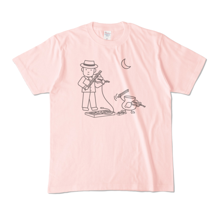 Tシャツ - M - ライトピンク (淡色)-キャラ大