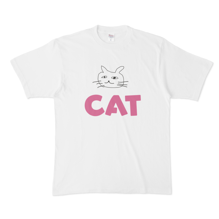 Tシャツ - XL - 白ピンク文字