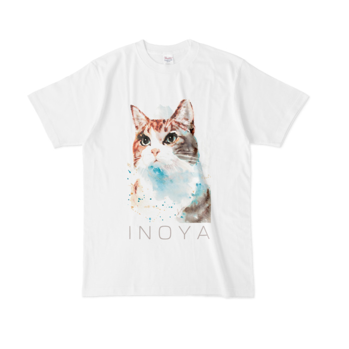 【Tシャツ猫A _白】Lサイズ