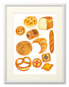 いろんなパンのイラスト Natsuko Imai Shop Booth