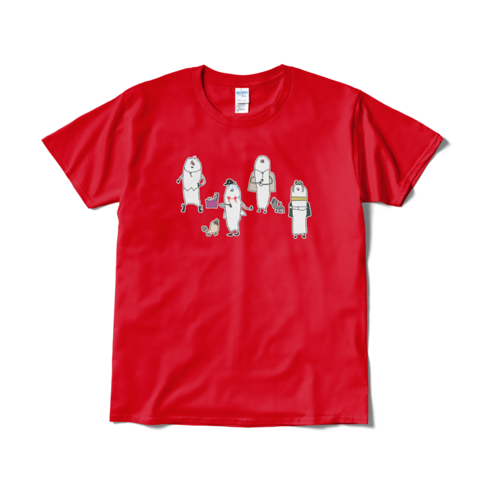 TシャツL赤ー目立ちたい方はこ
