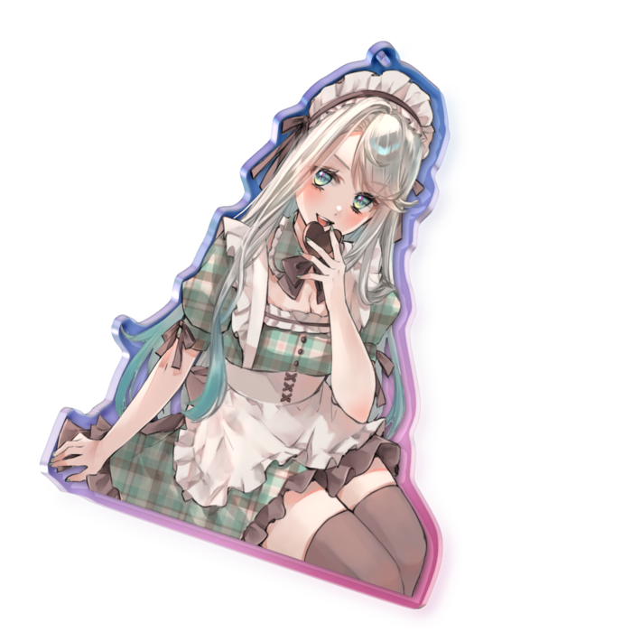 オーロラアクリルキーホルダー - 100 × 100mm